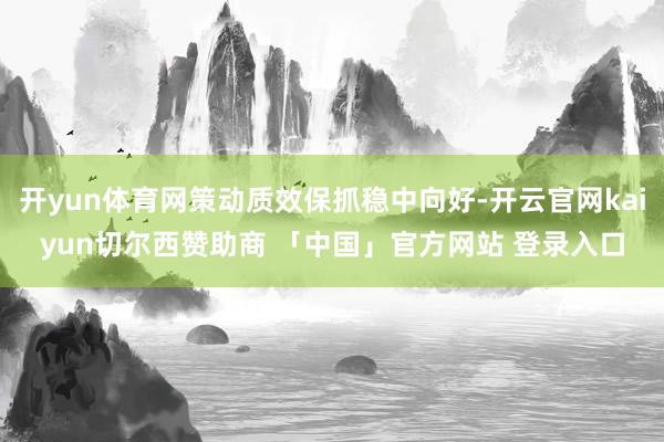 开yun体育网策动质效保抓稳中向好-开云官网kaiyun切尔西赞助商 「中国」官方网站 登录入口